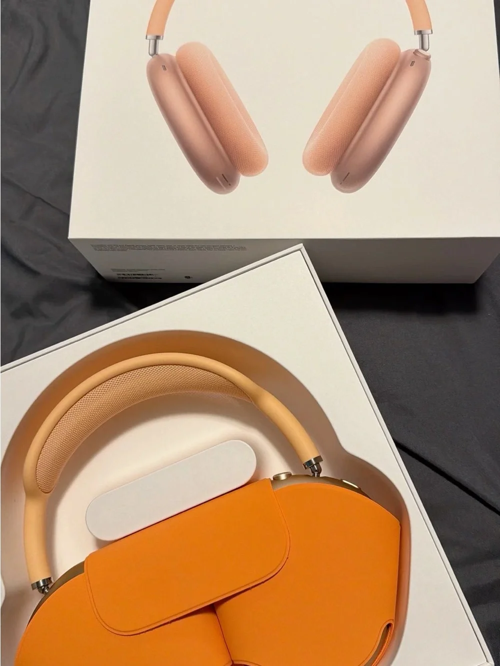 Apple Over-Ear Headphones in Peach and Orange